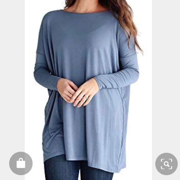 Piko 1988 Tops - Piko Swing Long Sleeve Bamboo Tunic Shirt Top, szM